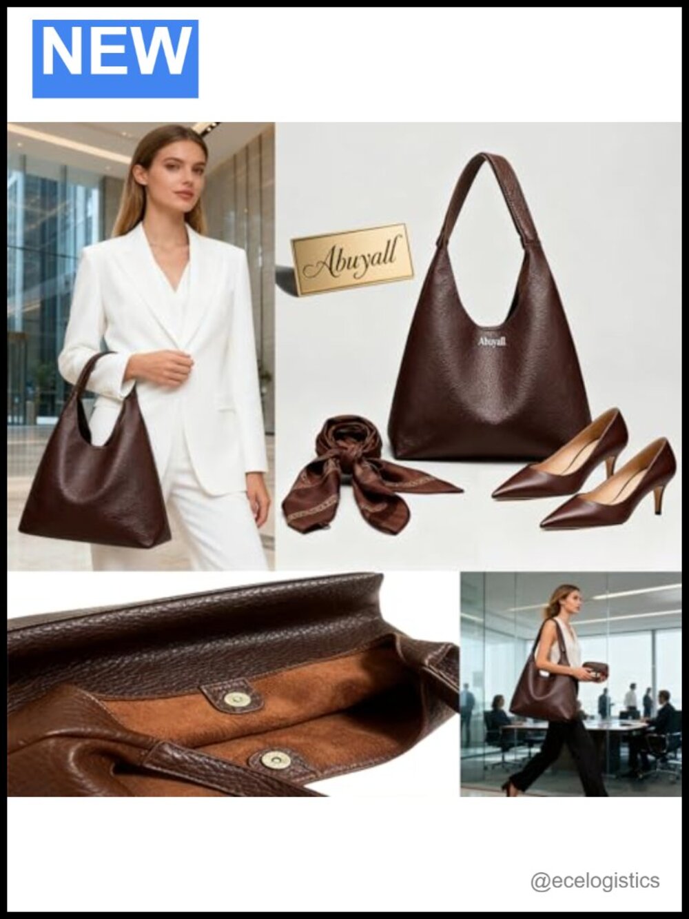 Vintage PU Leather Hobo Purse for Women Oversize Slouchy Shoulder Bag Large - Picture 5 of 6